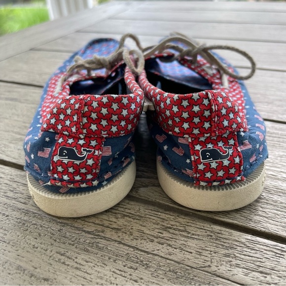 Sperry Vineyard Vines Americana Patriotic Top Sider Boat Shoes Unisex W 9 M 7 - Picture 5 of 9